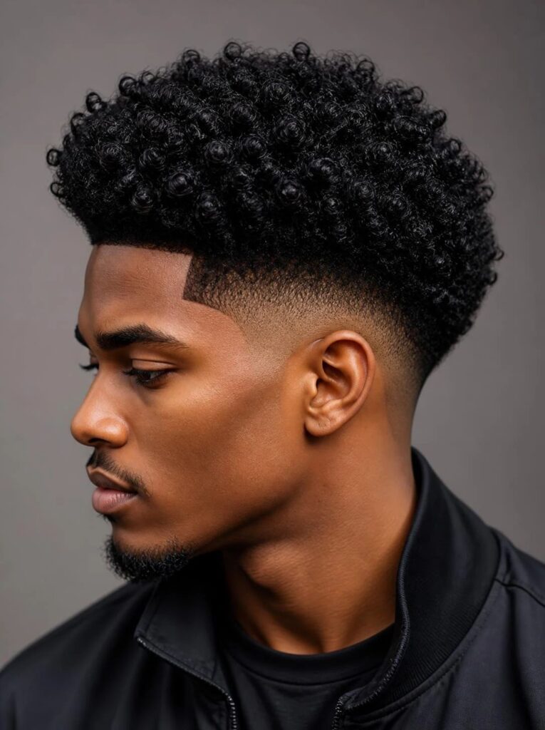Defined-coil high taper Afro