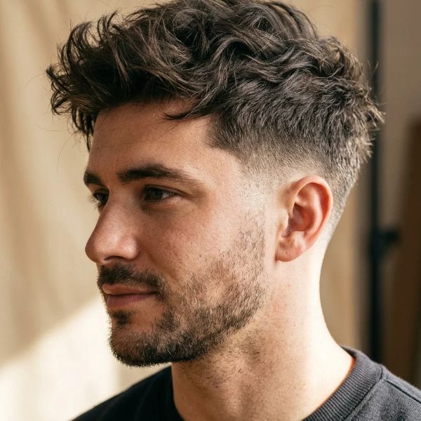 Low Taper Fade With a Textured Top