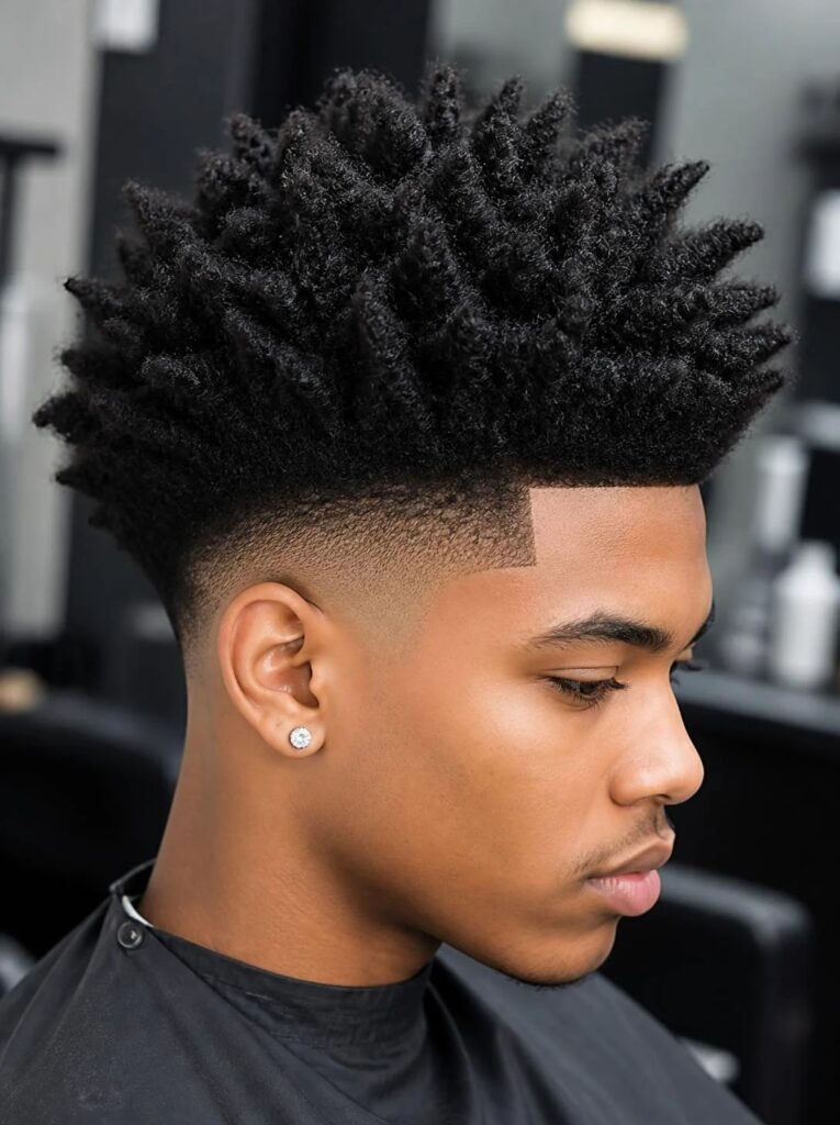 Sponge-twist high taper Afro