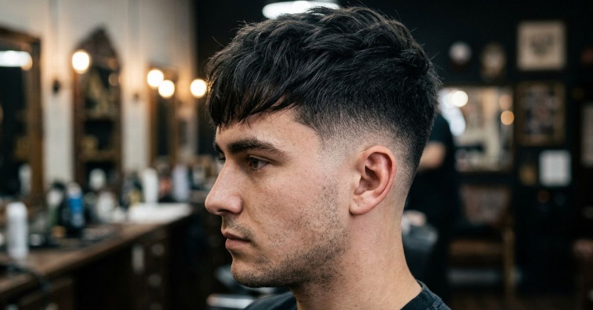 burst fade textured fringe